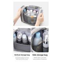 Pink Large Capacity Travel Toiletry Bag with Dry-Wet Separation - Hanging Organizer for Cosmetics and Personal Care thumbnail