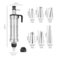 Yellow Cream Piping Gun for Cookie Decorating – 6 Nozzle DIY Set for Baking and Cake Decoration thumbnail