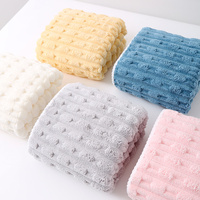 Off White Thickened Coral Fleece Towel Set, Large Bath Towel & Face Towel Combo, Soft & Absorbent Towels for Home Use thumbnail