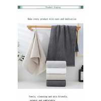 Beige Premium Cotton Towel Set - 6 Pieces, Soft & Absorbent Bath Towels for Adults thumbnail