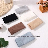 Size M Comfortable High-Waisted Women's Cotton Thong Underwear - 6-Pack in Black,White,Grey,Skin,Brown And Blue thumbnail