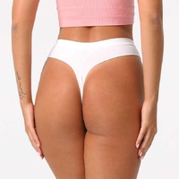 Size L Black Comfortable  High-Waisted Thong Underwear - 3-Pack for Everyday Comfort thumbnail