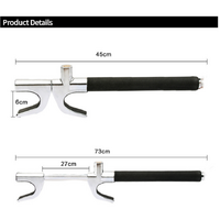 Red Multifunctional Car Steering Wheel Lock - Adjustable and Telescopic Anti-theft & Window Breaker Safety Tool thumbnail