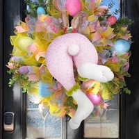 Green Easter Bunny Hanging Legs Decoration - Festive Home Scene Prop 54cm (24.3in) thumbnail