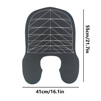 Blue Striped Silicone Hairdressing Cape - Extended Oversized Shoulder Pad for Hair Dyeing and Perming thumbnail