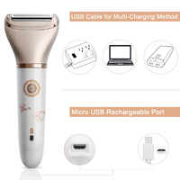 2-in-1 Women's Hair Removal Device - Electric Shaver & Facial Epilator, USB Rechargeable, Waterproof thumbnail