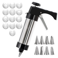 Complete Cookie Press Maker Kit Set - 13 Cookie Tools & 8 Icing Tips for Perfect Baking thumbnail