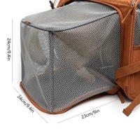 Grey Pet Carrier Backpack - Comfortable and Stylish for Cats and Small Dogs thumbnail