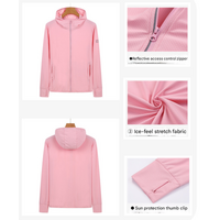 L Purple Long Sleeve UV Protection Summer Breathable Knitted Ice Silk Outdoor Sun Protection Clothing - Unisex Thin Sunscreen Shirt thumbnail