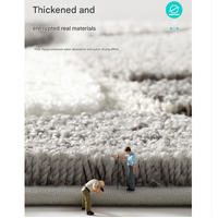 White Happy Bath Mat - Super Absorbent, Non-Slip Bathroom Floor Mat - 40x60cm thumbnail