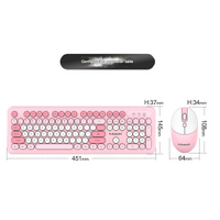Purple Punk Color Wireless 2.4G Keyboard and Mouse Combo - Ergonomic Design with Long Battery Life thumbnail