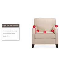 Black Single Sofa Bubble Gauze Sofa Cover with Skirt - Full Elastic Dustproof Single Seater 90-140cm thumbnail