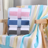 Blue Ultra-Absorbent Long-Fiber Cotton Large Bath Towel-Perfect for Home, Hotel, and Beauty Salons 140cm*70cm thumbnail