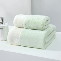 Bluish white Oversized Double-Sided Coral Fleece Bath Towel | Soft and Absorbent, Thick & Warm, 70x140cm thumbnail