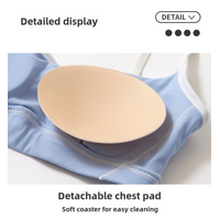 Blue Sporty Yoga Set with Contrast Spaghetti Straps - Slim Fit Outdoor Fitness Wear - Size XL thumbnail