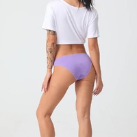 4 pcs Blue Aster High-Waisted Cotton Bikini Briefs for Women, Slim Fit & Comfortable M Size thumbnail