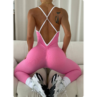 Black Women's Sleeveless Yoga Bodysuit, High-Waisted, Slim-Fit, M Size thumbnail