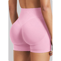 Black High-Waisted Yoga Shorts for Women, Butt-Lifting Fitness Running Shorts, Sports Leggings for Workout, Size M thumbnail