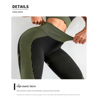 Army Green High Waist Yoga Set for Women - Sports Bra, Long Sleeve Shirt & Leggings 3-Piece Workout Set Size XXXL thumbnail