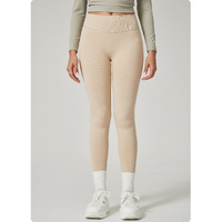 Khaki High-Waisted Butt Lift Yoga Pants for Women - Peach Hip Design, Full-Length Leggings, Workout and Fitness Activewear size XL thumbnail