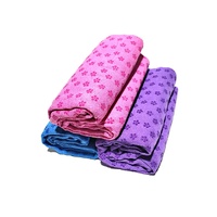 Rose red Plum Blossom Yoga Towel Mat - Absorbent, Thick, Non-Slip, Portable Fitness Blanket for Home Use 183*63CM thumbnail