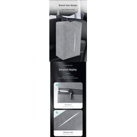 2 pcs Black Stylish Car Tissue Box for Seat Back - Car Interior Tissue Pack for Seat Back, Armrest Box, Sun Visor 18.5x12.5x7cm thumbnail