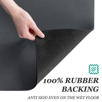 2 PCS Black and white grids Kitchen Drying Mat - Super Absorbent Dish & Cup Drainer Pad 30x40cm thumbnail