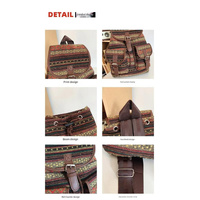 Red Stripes Boho Pattern Backpack - Stylish Casual Backpack for Everyday thumbnail