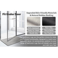 Oval dark Beige Quick-Dry Absorbent Non-Slip Bath Rug for Bathroom, Kitchen & Entryway 45x70cm thumbnail