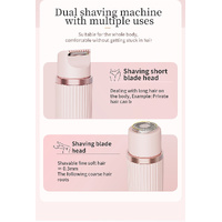 Pink Women’s Double-Headed Electric Shaver - Painless Hair Remover & Trimmer thumbnail