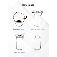 Black 10L Waterproof Dry Bag - PVC Mesh Rafting & Swimming Backpack thumbnail