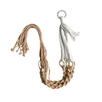 2 pcs Handwoven Plant Hanger-Cotton Rope Hanging Planter with Wooden Rings thumbnail