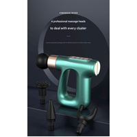 Green Heated Mini Fascia Massage Gun - LCD Display, Muscle Recovery Tool, 32 Adjustable Levels thumbnail