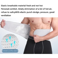 Size M Black Breathable Waist Support Belt - Adjustable Back Brace for Men and Women, Ideal for Weightlifting, Squats & Back Pain Relief thumbnail