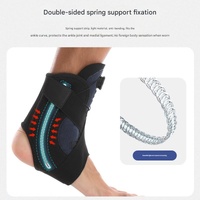 1 Pair Black And Yellow Adjustable Ankle Brace - Compression Support for Running, Sports, and Ankle Recovery thumbnail