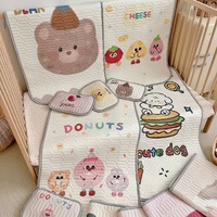 Cute Cat Pattern 2 Piece Set Kids Cooling Pad Set - 60x120cm Cartoon Latex Mattress Protector,  Pillow thumbnail