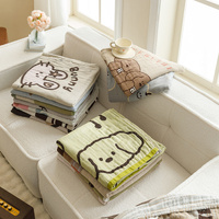 Green Cute Dog Pattern Soft and Absorbent 4-Layer Cotton Bath Towel for Adults and Children | Cartoon Design | 80*160 cm | Perfect for Bathing and Lou thumbnail