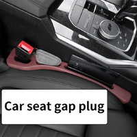 Beige Car Seat Gap Filler - 2 Pieces Car Interior Storage Organizer for Front Seat Seam thumbnail