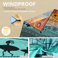 Style STD-001-28 Pink Quick Dry Beach Mat Sand Proof Waterproof Outdoor Picnic Blanket - Compact & Lightweight thumbnail