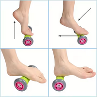 Green And Pink Foot Massage Roller - Plantar Fasciitis & Muscle Relief Tool thumbnail