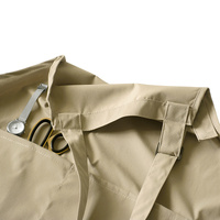 Khaki Waterproof & Oil-Proof Apron - Adjustable Kitchen Apron with Pockets thumbnail