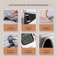 Black Safe & Dry Bathroom Mat - Non-Slip Absorbent Bath Rug 50x80cm thumbnail