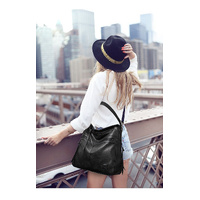 Khaki Spacious & Stylish  PU Leather Tote Bag -  Versatile Shoulder/Crossbody thumbnail