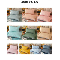 Dark Green Cooling latex texture Pillowcase Set - Latex Feeling, Solid Color, 48x74cm (Pair) thumbnail