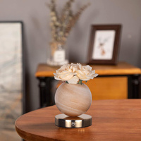 Champagne Dreamy Rose Planet Lamp Night Light - Elegant 21cm USB-Charged 3-Color Touch Dimming Decor Gift thumbnail