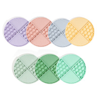 2 Pcs Mint Green Honeycomb Pet Slow Feeder Bowl - Anti-Choke Silicone Lick Mat with Suction for Dogs thumbnail