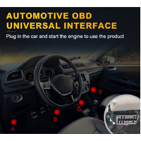 Black and Red OBD2 Scanner Car Diagnostic Tool - Engine Fault Code Reader thumbnail