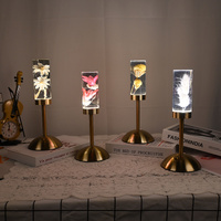 Dandelion Grass Eternal Flower Acrylic Table Lamp - Color-Changing LED, USB Rechargeable, Touch Control thumbnail