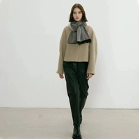 Blue Luxury Striped Suede-Feel Scarf - Soft and Warm for All Seasons thumbnail