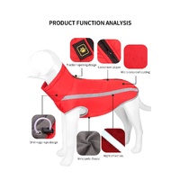 Size XL Red Reflective Winter Dog Jacket - Warm & Waterproof Outdoor Coat for Large Breeds thumbnail